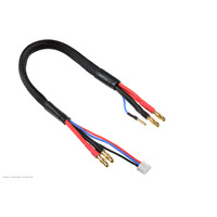 Revtec - Charge/Balance Lead - 4mm Bullit Connector 2S - Charger 2S XH Connector - 2mm Bullit Connector - 14AWG Silicon Wire - 30cm - 1 pc