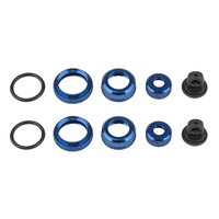 FT 10 mm Shock Caps and Collars, blue aluminum