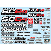 RC10SC6.4 Decal Sheet