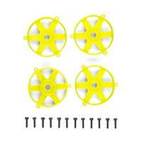 DC10 FT ADJUSTABLE WHEEL FACE PLATE, FLUORESCENT YELLOW (QTY. 4)