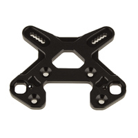 ####RC8B4 Front Shock Tower, black aluminum (ASS81504)