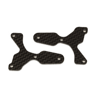 RC8B4 FT Front Lower Suspension Arm Inserts, carbon fiber, 2.0 mm