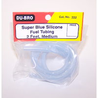 DUBRO 222 BLUE SILICONE TUBING, MEDIUM (2ft PER PACK)