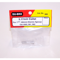 ###DUBRO 980 3.17MM COLLET FOR 1 1/4in ELECTRIC SPINNER  (1/PKG.)(DISCONTINUED)