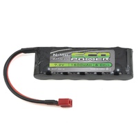 EcoPower 6-Cell NiMH Flat Battery Pack w/T-Style Connector (7.2V/1600mAh)