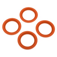 Tribute wheel beadlocks - orange - glue-on set, 4pc. (Fits - #3377 Tribute wheels)