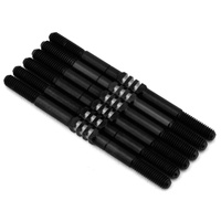 JConcepts - XRAY XB2 2024 3.5 x 55mm Fin Titanium turnbuckle set, 6pc. - Stealth Black