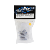 JConcepts - B6.4 Titanium top hat screw set, upper (burnt blue) - 70pc