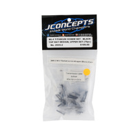 JConcepts - B6.4 Titanium top hat screw set, upper (stealth black) - 70pc