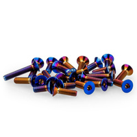 JConcepts - B6.4 Titanium screw set, lower (burnt blue) - 26pc