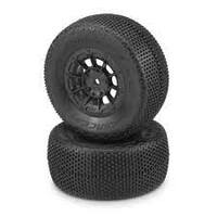 LiL Chasers - green compound - black Hazard 12mm wheel - (Losi SCT-E, 22 SCT pre-mounted) 