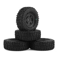 Landmines - green compound - pre-mounted, black #3431B Glide 5 wheel (Fits - SCX24)