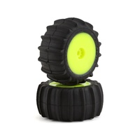 Animal - green compound - pre-mounted, yellow wheels (Fits - Losi Mini-T 2.0 | Mini-B rear)