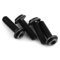 3x10mm Top Hat Titanium screw, stealth black - 4pc