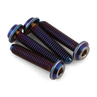 3x14mm Top Hat Titanium screw, burnt blue - 4pc