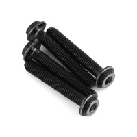 3x18mm Top Hat Titanium screw, stealth black - 4pc