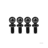 5.5 x 6mm revolved titanium ball-stud, stealth black, 4pc.