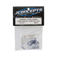 JConcepts - RC10B7 Titanium screw set, lower (blue) - 32pc