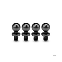 5.5 x 4mm revolved titanium ball-stud, stealth black, 4pc.