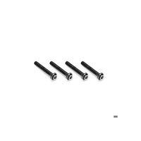 3x20mm Top Hat Titanium screw, stealth black - 4pc