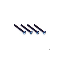 3x24mm Top Hat Titanium screw, burnt blue - 4pc