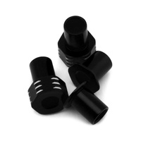 JConcepts - RC10B7 aluminum caster hat bushings, 0 and 3mm, 4pc - black