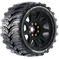 Louise RC Mt-Cyclone Speed 1/8 Monster Truck Tires, 0" & 1/2" Offset, 17Mm Removable