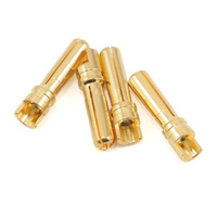 ProTek RC 4.0mm "Super Bullet" Solid Gold Connectors (4 Male)