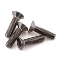 ProTek RC 3x10mm "Grade 5" Titanium Flat Head Hex Screw (4)