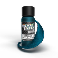 Deep Sea Blue Metallic Airbrush Ready Paint, 2oz Bottle