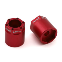 UpGrade RC Aluminum 14mm Hex Adapters for UpGrade RC 2.8" Tires (Red) (2)