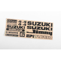 Logo Decal Sheet for Capo Racing Samurai 1/6 RC Scale Crawler (Black)