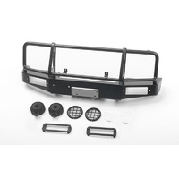 Trifecta Front Bumper w/ Round Lights for Capo Racing Samurai 1/6 RC Scale Crawler (Black)