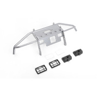 Guardian Steel Front Winch Bumper w/ Lights for Axial 1/10 SCX10 II UMG10 (Silver)