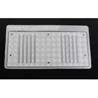 Steel Diamond Tailgate Plate for RC4WD Gelande II 2015 Land Rover Defender D90 (Pick-Up)