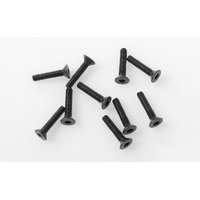 Steel Flat Head Socket Cap Screws M2 x 10mm (Black)