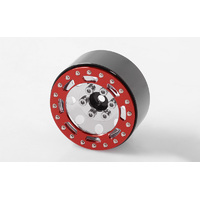 TRO 1.7" Stamped Steel Beadlock Wheels (Red/Chrome)