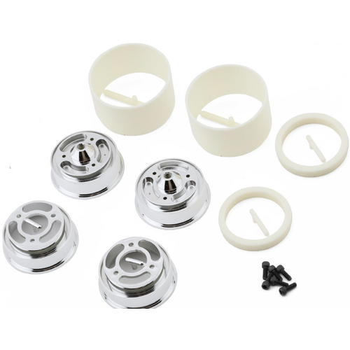 RC10 REAR WHEELS, CHROME