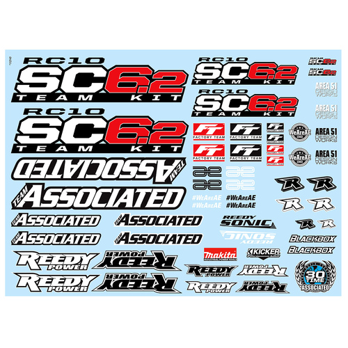 RC10SC6.2 Decal Sheet