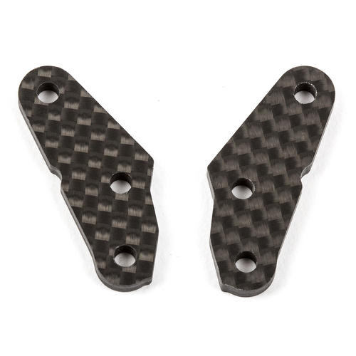 RC8B3 FT Steering Block Arms, +2 deg., carbon fiber