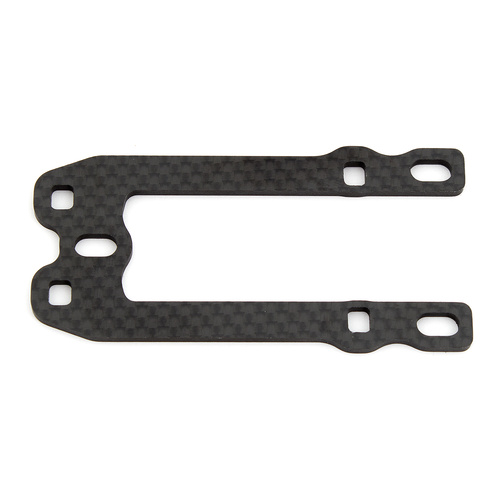 RC10F6 FT Front Top Plate, forward servo, carbon fiber