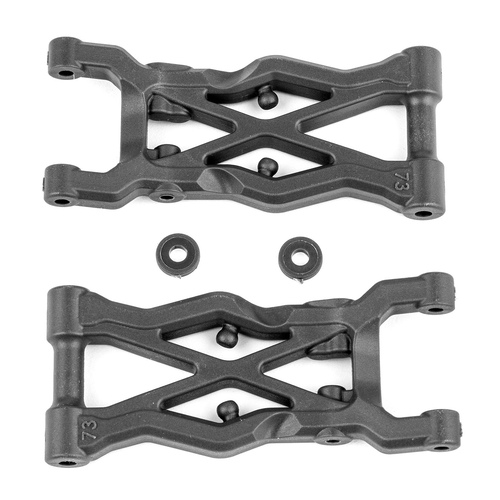 RC10B6.2 FT Rear Suspension Arms 73mm, carbon