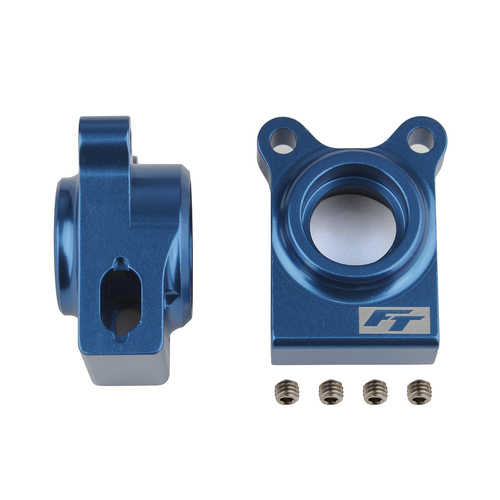 RC10B74.1 FT Rear Hubs, blue aluminum