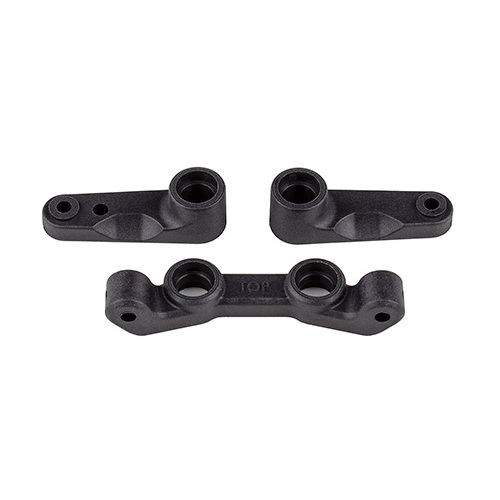 RC10B7 FT Steering Bellcrank and Rack Set, carbon