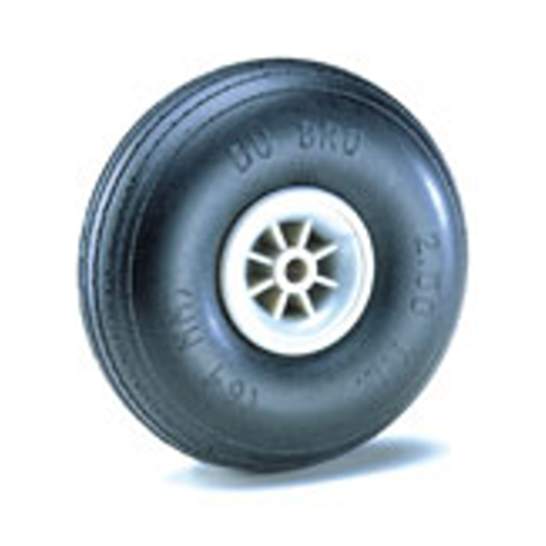 DUBRO 325TL 3-1/4in DIA TREAD LIGHT WHEELS  (1 PAIR PER CARD)