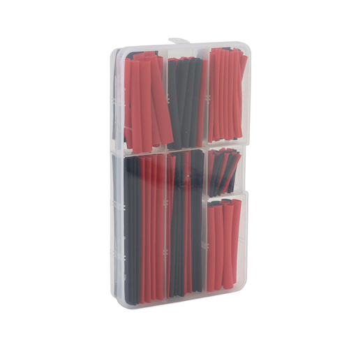 EcoPower Heat Shrink Tubes w/Plastic Case (Black & Red) (150)