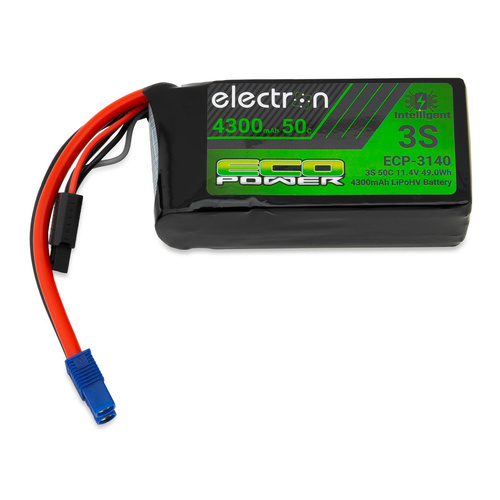 EcoPower "Electron" 3S 50C Intelligent HV LiPo Battery w/EC3 Connector