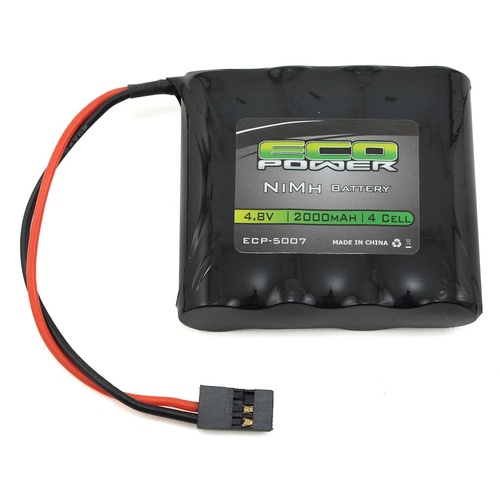 EcoPower 4-Cell NiMH AA SBS-Flat Receiver Battery w/Rx Connector (4.8V/2000mAh)