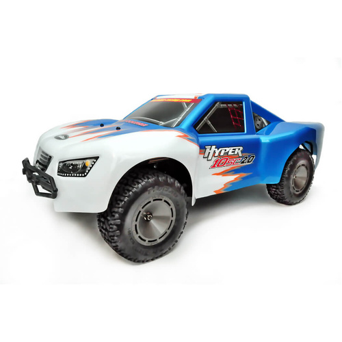 HOBAO HYPER 10SC 2.0 ELECTRIC TRUCK RTR WITH BLUE/WHITE BODY