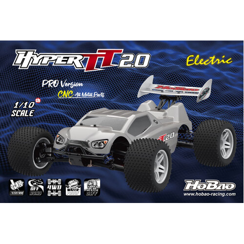 1/10 HYPER TT 2.0 PRO ELECTRIC TRUCK RTR- SILVER BODY W/ 60A ESC, 3900KV MOTOR, 18kg SERVO, 2.4GRC